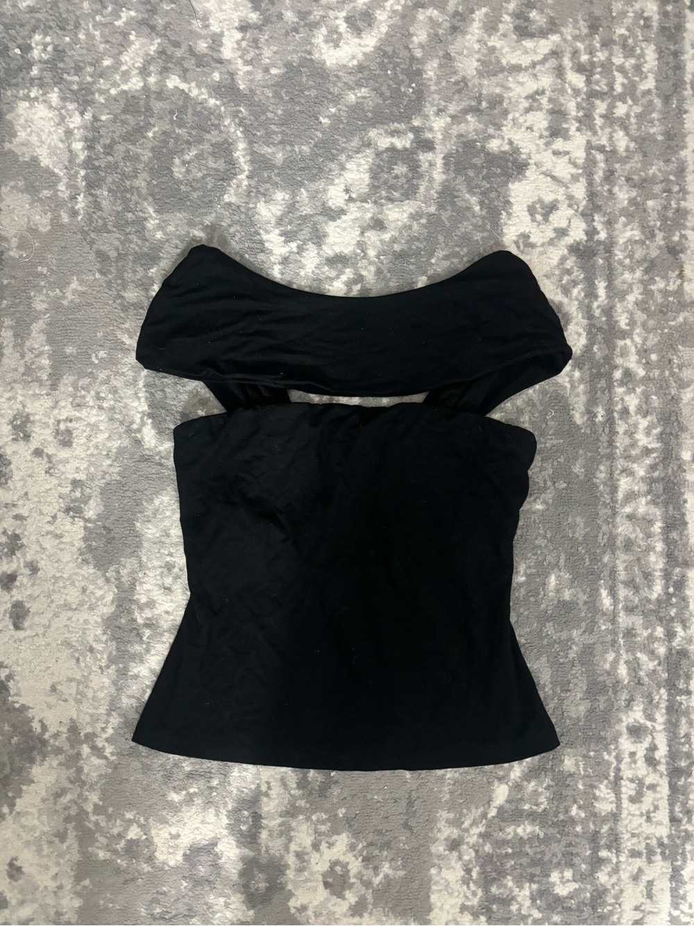 Reformation Black Off-Shoulder Top